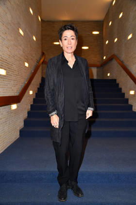 Dunja Hayali at the 2026 Brigitte Award ceremony at the Kino International in Berlin on October 8, 2026