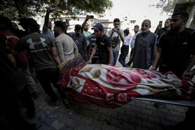 Israeli army continues its attacks on Gaza despite the ceasefire GAZA CITY, GAZA, PALESTINE - OCTOBER 9: The bodies of those killed in an Israeli airstrike targeting the Es-Sabra neighborhood in southern Gaza City are brought to Al-Shifa Hospital in Gaza City, Gaza Palestine on October 9, 2026. Multiple dead and wounded, including women and children, were reported. Saeed M. M. T. Jaras Anadolu Gaza City Gaza. Editorial use only. Please get in touch for any other usage.  Copyright: x2026xAnadoluxSaeedxM.xM.xT.xJarasx