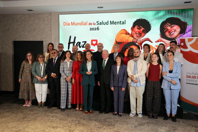 Queen Letizia presides over the official ceremony for World Mental Health Day 2026. Group photo taken during the official ceremony for World Mental Health Day 2026 at the Hotel Ilunion Atrium on October 9, 2026, in Madrid, Spain. Organized by the Spanish Mental Health Confederation, the event will be held under the slogan Match Your Mental Health, in collaboration with the Ministry of Social Rights, Consumer Affairs, and the 2030 Agenda and the ONCE Foundation CELEBRITIES QUEEN ROYALTY HEALTH MENTAL HEALTH Raú Madrid Madrid, Spain Copyright: xRaulxTerrelx 7830759