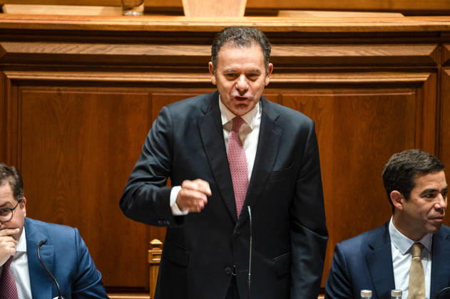 October 9, 2026, Lisbon, Lisbon, Portugal: Portuguese Prime Minister LUIS MONTENEGRO gestures while speaking during the fortnightly parliamentary debate at the Assembleia da Republica in Lisbon, Portugal, on October 9, 2026. The government-accountability session was scheduled to be followed by a debate preparing Portugal s position for the European Council. Lisbon Portugal - ZUMAr238 20261009_zip_r238_023 Copyright: xRicardoxRochax