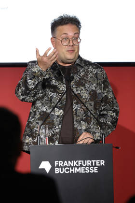 Frankfurt Impressions, October 9, 2026: At the 78th Frankfurt Book Fair in 2026, the Julius Campe Prize—99 bottles of wine—will be awarded to Thomas Sachsenmeier. Frankfurt am Main, Hesse, Germany