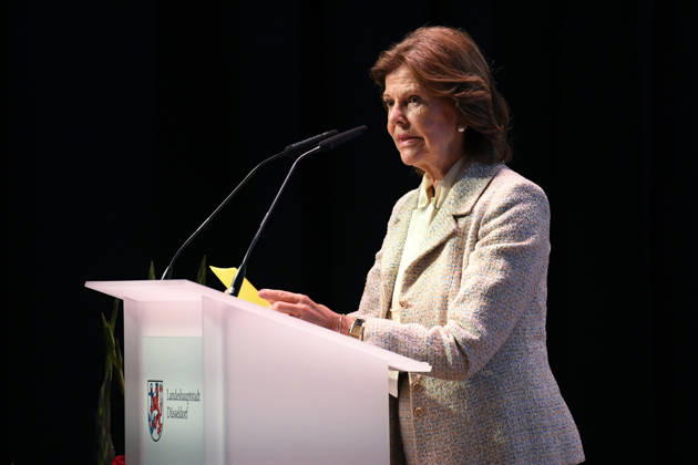 Ceremonial dedication of the new Luisen Gymnasium school building on October 9, 2026, in Düsseldorf: Her Majesty Queen Silvia of Sweden xRx