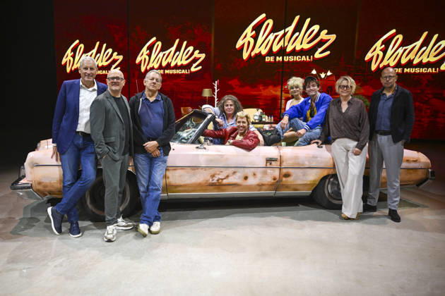 Flodder - De Musical Barneveld, 09 10 2026 : Flodder , De Musical presentation . Pix : Gert Verhulst, Tijl Dauwe, Dick Maas, Rian Gerritsen , William Spaaij , Shanna Slaap , Koen van der Molen , Anja Van Mensel , Wolter Lommerde . Credit : Peter De Smedt CC . Barneveld Netherlands  Copyright: xContentxCurationx PeterxDexSmedtx xCCx