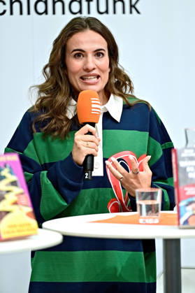 Frankfurt Book Fair 2026: Host Mona Ameziane on October 9, 2026, at the Frankfurt Book Fair 20261009MWI154078