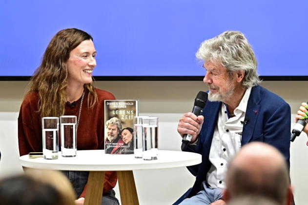 Frankfurt Book Fair 2026: Reinhold and Diane Messner on October 9, 2026, at the Frankfurt Book Fair 20261009MWI154401