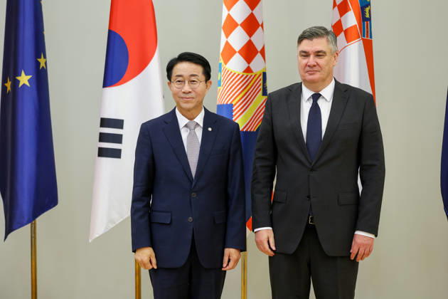 Croatian President Milanovic hosts South Korean parliament speaker Croatian President Zoran Milanovic hosted Cho Jeong-sik, Speaker of the National Assembly of the Republic of Korea, in Zagreb, Croatia on October 9, 2026. MatijaxHabljak PIXSELL