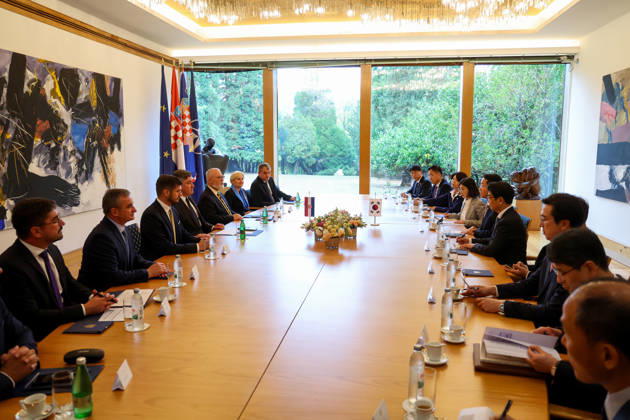 Croatian President Milanovic hosts South Korean parliament speaker Croatian President Zoran Milanovic hosted Cho Jeong-sik, Speaker of the National Assembly of the Republic of Korea, in Zagreb, Croatia on October 9, 2026. MatijaxHabljak PIXSELL