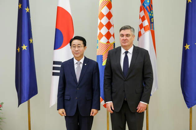 Croatian President Milanovic hosts South Korean parliament speaker Croatian President Zoran Milanovic hosted Cho Jeong-sik, Speaker of the National Assembly of the Republic of Korea, in Zagreb, Croatia on October 9, 2026. MatijaxHabljak PIXSELL