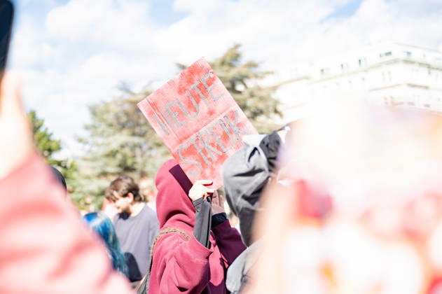 October 9, 2026: Protest Against the Headscarf Ban. Participants in the School on Fire demonstration—a school strike against the headscarf ban, but also against racism in general— sexism, and militarization in schools at Human Rights Square in Vienna, Austria Vienna Human Rights Square Vienna Austria