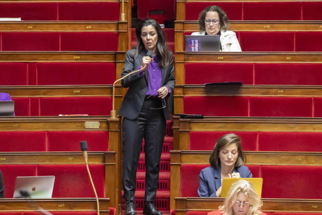 Paris, France le 9 Octobre, 2026 - Examen en seance a l assemblee nationale de la proposition de loi apportant une reponse integrale au phenomene des violences sexuelles et sexistes contre les femmes et les enfants - Sophia Chikirou POLITIQUE, ASSEMBLEE NATIONALE, EXAMEN DE LOI, LEGISLATIF, LOI INTEGRALE, VIOLENCES SEXUELLES Copyright: xVincentxIsorex