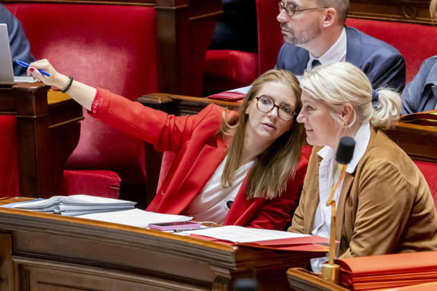 Paris, France le 9 Octobre, 2026 - Examen en seance a l assemblee nationale de la proposition de loi apportant une reponse integrale au phenomene des violences sexuelles et sexistes contre les femmes et les enfants - Stephanie Rist, Aurore Berge POLITIQUE, ASSEMBLEE NATIONALE, EXAMEN DE LOI, LEGISLATIF, LOI INTEGRALE, VIOLENCES SEXUELLES Copyright: xVincentxIsorex