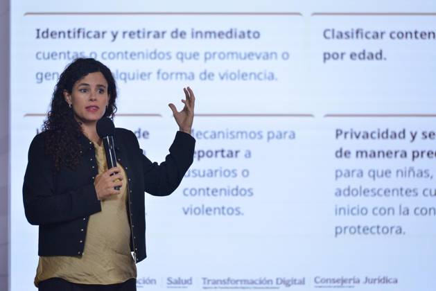 October 9, 2026: TO-45414-MEXICO , September 10, 2026. Luisa Mar& xed;a Alcalde, Legal Counsel to the Mexican Federal Executive, spoke about digital laws and national policy during the "People& 039;s Conference" at the National Palace in Mexico City. Clasos.com.mx. - ZUMAcs4_ 20261009_faa_cs4_016 Copyright: xJavierxLiraxOterox
