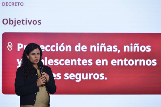 October 9, 2026: TO-45414-MEXICO , September 10, 2026. Luisa Mar& xed;a Alcalde, Legal Counsel to the Mexican Federal Executive, spoke about digital laws and national policy during the "People& 039;s Conference" at the National Palace in Mexico City. Clasos.com.mx.  - ZUMAcs4_ 20261009_faa_cs4_035 Copyright: xJavierxLiraxOterox