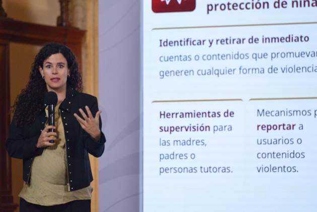 October 9, 2026: TO-45414-MEXICO , September 10, 2026. Luisa Mar& xed;a Alcalde, Legal Counsel to the Mexican Federal Executive, spoke about digital laws and national policy during the "People& 039;s Conference" at the National Palace in Mexico City. Clasos.com.mx.  - ZUMAcs4_ 20261009_faa_cs4_042 Copyright: xJavierxLiraxOterox