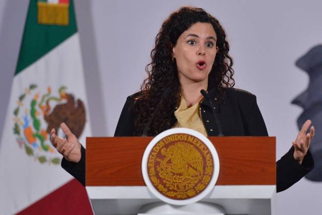 October 9, 2026: TO-45414-MEXICO , September 10, 2026. Luisa Mar& xed;a Alcalde, Legal Counsel to the Mexican Federal Executive, spoke about digital laws and national policy during the "People& 039;s Conference" at the National Palace in Mexico City. Clasos.com.mx.  - ZUMAcs4_ 20261009_faa_cs4_057 Copyright: xJavierxLiraxOterox