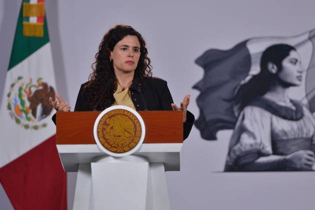 October 9, 2026: TO-45414-MEXICO , September 10, 2026. Luisa Mar& xed;a Alcalde, Legal Counsel to the Mexican Federal Executive, spoke about digital laws and national policy during the "People& 039;s Conference" at the National Palace in Mexico City. Clasos.com.mx.  - ZUMAcs4_ 20261009_faa_cs4_059 Copyright: xJavierxLiraxOterox