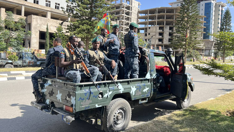 Ethiopian pro-government forces patrol streets of Mekelle MEKELLE, ETHIOPIA - OCTOBER 09 : Pro-government Ethiopian forces patrol the streets after regaining control of the regional capital following the withdrawal of the Tigray People s Liberation Front (TPLF) forces, in Tigray region, Ethiopia on October 09, 2026. Stringer Anadolu Mekelle Ethiopia. Editorial use only. Please get in touch for any other usage. Copyright: x2026xAnadoluxStringerx