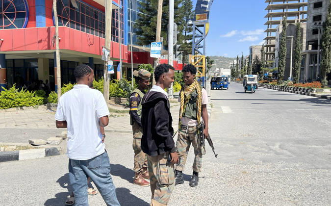 Ethiopian pro-government forces patrol streets of Mekelle MEKELLE, ETHIOPIA - OCTOBER 09 : Pro-government Ethiopian forces patrol the streets after regaining control of the regional capital following the withdrawal of the Tigray People s Liberation Front (TPLF) forces, in Tigray region, Ethiopia on October 09, 2026. Stringer Anadolu Mekelle Ethiopia. Editorial use only. Please get in touch for any other usage. Copyright: x2026xAnadoluxStringerx