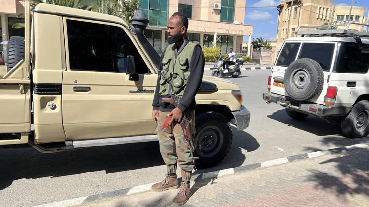Ethiopian pro-government forces patrol streets of Mekelle MEKELLE, ETHIOPIA - OCTOBER 09 : Pro-government Ethiopian forces patrol the streets after regaining control of the regional capital following the withdrawal of the Tigray People s Liberation Front (TPLF) forces, in Tigray region, Ethiopia on October 09, 2026. Stringer Anadolu Mekelle Ethiopia. Editorial use only. Please get in touch for any other usage. Copyright: x2026xAnadoluxStringerx