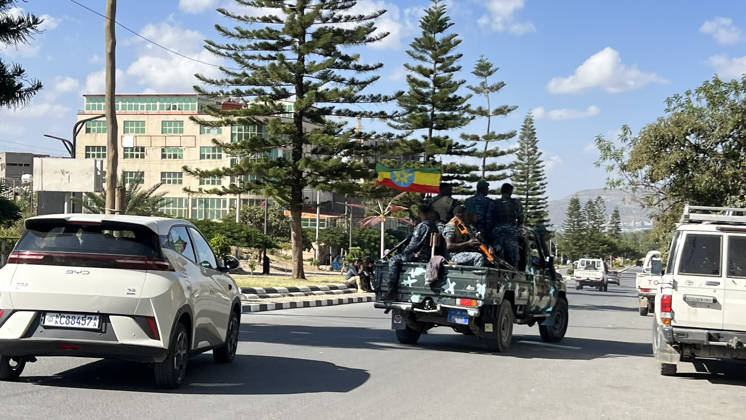 Ethiopian pro-government forces patrol streets of Mekelle MEKELLE, ETHIOPIA - OCTOBER 09 : Pro-government Ethiopian forces patrol the streets after regaining control of the regional capital following the withdrawal of the Tigray People s Liberation Front (TPLF) forces, in Tigray region, Ethiopia on October 09, 2026. Stringer Anadolu Mekelle Ethiopia. Editorial use only. Please get in touch for any other usage. Copyright: x2026xAnadoluxStringerx