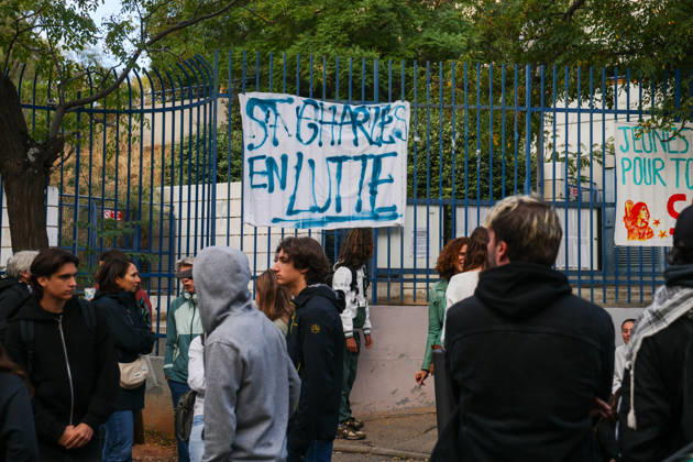 High school blockades by students here at Lycà e St Charles in Marseille. - 09 11 2026 - France Bouches-du-Rhone Marseille - SylvainxRostaingx xLexPictorium LePictorium_0342763