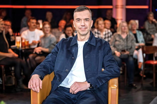 MDR Riverboat podcaster Mathias Hielscher during the taping of the MDR talk show Riverboat on October 9, 2026, at Mediacity Leipzig 20261009SFL0041