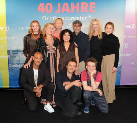 Sofie Junker, Patrick Abozen, Andrea Lüdke, Saskia Fischer, Maria Ketikidou, Enrique Fiß, Özgür Karadeniz, Sven Fricke, Dorothea Schenck, and Sinha Melina Gierke at the photo call celebrating 40 years of Großstadtrevier at the Astor Filmlounge in HafenCity, Hamburg, October 7, 2026 Please include the caption: IMAGO Michael Wigglesworth