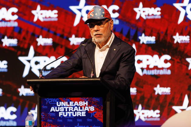 CPAC NATIONAL CONFERENCE 2026, Warren Mundine speaks during the 2026 Conservative Political Action Network (CPAC) national conference at the Royal International Convention Centre in Brisbane, Saturday, October 10, 2026. ( NO ARCHIVING BRISBANE QUEENSLAND Australia Copyright: xRUSSELLxFREEMANx 20261010147060049753