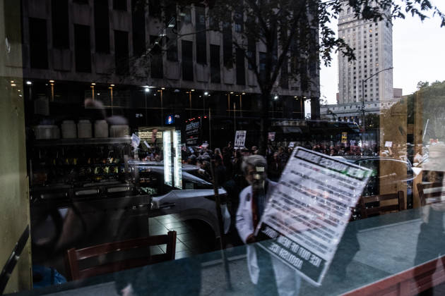 October 9, 2026, New York City, New York, USA: FOLEY SQUARE, NEW YORK, UNITED STATES Ã¢â‚¬ OCTOBER 9, 2026: Demonstrators rally on Friday, October 9, 2026, at a protest titled Ã¢â‚¬oeICE SHOT A NEW YORKER.Ã¢â‚¬Â The rally began in Foley Square in Lower Manhattan, across the street from ICE headquarters at 26 Federal Plaza. It followed the shooting of a 28-year-old Dominican national by an ICE agent in the BronxÃ¢â‚¬â ¢s Marble Hill neighborhood on Thursday, October 8. Mayor Zohran Mamdani said preliminary information indicated that agents surrounded the man, identified as Oscar Belgal, and a 5-year-old child in his car before firing multiple rounds. The child was believed to be physically unharmed. According to DHS, Belgal was the targe  - ZUMAt442 20261009_znp_t442_007 Copyright: xBillyxTompkinsx