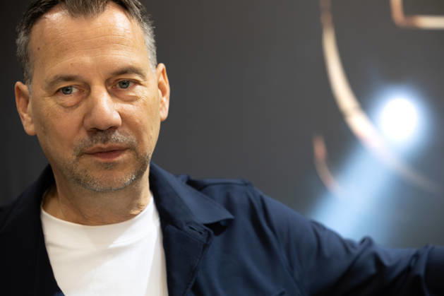 Sebastian Fitzek at the Frankfurt Book Fair, October 9, 2026. German bestselling author and thriller writer Sebastian Fitzek at a book-signing event at the 2026 Frankfurt Book Fair. At the booth of his publisher, Droemer Knau