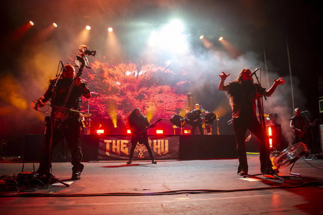 The Hu at O2 Academy Brixton 09 10 2026 Mongolian folk metal band The Hu perform live on stage at O2 Academy Brixton in London on 9th October 2026 as part of The Hu - Warrior Chant Tour., Credit:Zoran Veselinovic B4859 Avalon UK, London, O2 Academy Brixton Copyright: xZoranxVeselinovicx xB4859x xAvalonx 1141923519