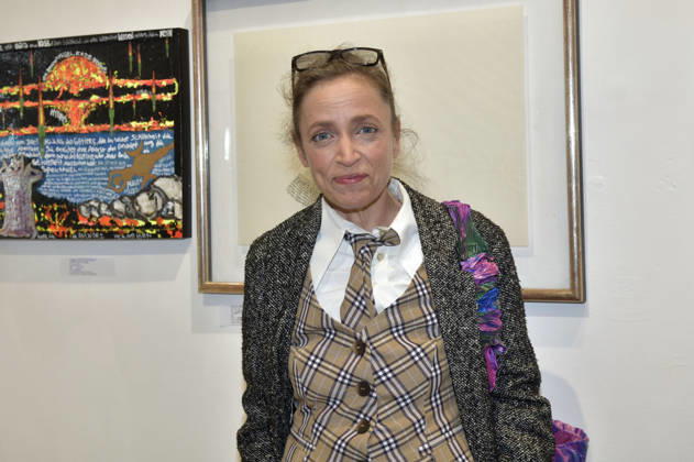 Anna Thalbach at the opening of the M A R X Bande’s 4th pop-up exhibition at the GlogauAIR Gallery in Berlin, October 9, 2026 Foto:xM.xBehrensx xFuturexImagex marxbande_6012