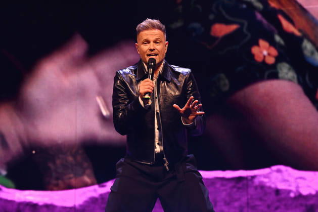 Westlife performing during the 25th Anniversary Tour LONDON, ENGLAND - OCTOBER 09: Nicky Byrne of ˜Westlife™ performing during the 25th Anniversary Tour at O2 Arena on October 09 in London, England. CAP MAR MAR Great Britain Copyright: xMartinxHarris CapitalxPicturesx