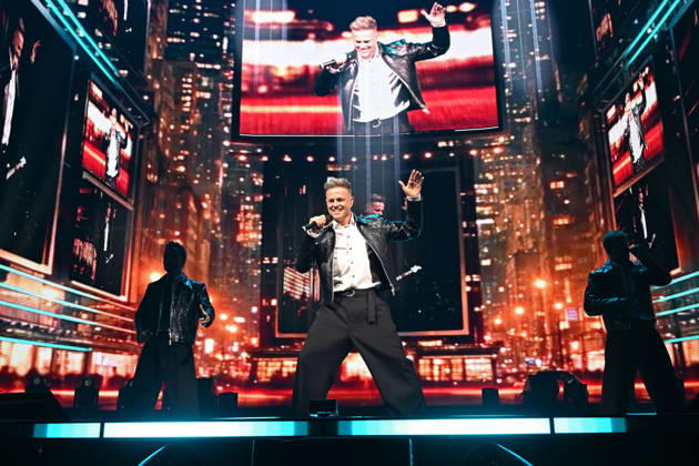 Westlife performing during the 25th Anniversary Tour LONDON, ENGLAND - OCTOBER 09: Shane Filan, Nicky Byrne and Kian Egan of ˜Westlife™ performing during the 25th Anniversary Tour at O2 Arena on October 09 in London, England. CAP MAR MAR Great Britain Copyright: xMartinxHarris CapitalxPicturesx