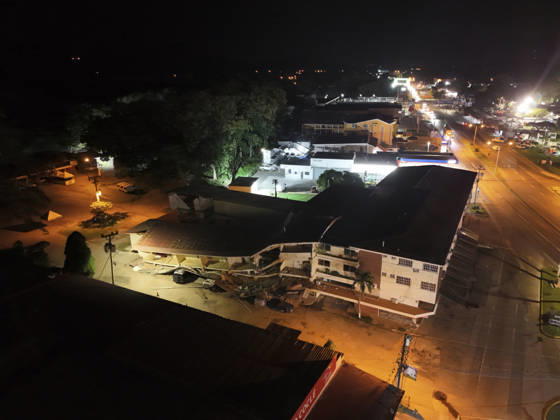 Strong 7.7 magnitude earthquake strikes Panama PENONOME, PANAMA - OCTOBER 9: An aerial view of a collapsed building following the powerful 7.7 magnitude earthquake in Penonome, Panama, on October 9, 2026. A powerful 7.7-magnitude earthquake struck Panama on Friday, causing widespread power outages, severe structural damage, and panic among residents. Mauricio Valenzuela Anadolu Penonome Panama. Editorial use only. Please get in touch for any other usage. Copyright: x2026xAnadoluxMauricioxValenzuelax