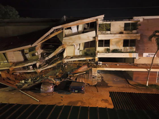 Strong 7.7 magnitude earthquake strikes Panama PENONOME, PANAMA - OCTOBER 9: Cars are seen under the rubble of a collapsed building following the powerful 7.7 magnitude earthquake in Penonome, Panama, on October 9, 2026. A powerful 7.7-magnitude earthquake struck Panama on Friday, causing widespread power outages, severe structural damage, and panic among residents. Mauricio Valenzuela Anadolu Penonome Panama. Editorial use only. Please get in touch for any other usage. Copyright: x2026xAnadoluxMauricioxValenzuelax