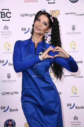 Micaela Schäfer at the Kinderschutzengel Gala at Spindler Klatt in Berlin, October 9, 2026 Foto:xN.xKubelkax xFuturexImagex kinderschutzgala_6023