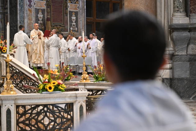 RECORD DATE NOT STATED diaconal_ordination_2026 Italy, Rome, Vatican, 2026 10 10 cardinal Baldo Reina celebrates a Mass forndiaconal ordination at st John Lateran . EDITORIAL USE ONLY - NO BOOKS Copyright: xAlessiaxGiuliani Catholicpressphotox