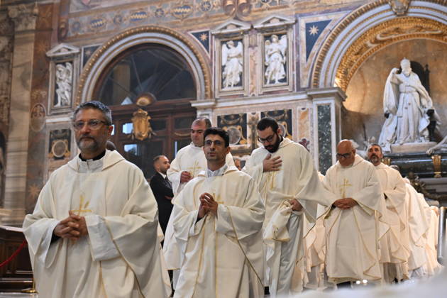 RECORD DATE NOT STATED diaconal_ordination_2026 Italy, Rome, Vatican, 2026 10 10 cardinal Baldo Reina celebrates a Mass forndiaconal ordination at st John Lateran . EDITORIAL USE ONLY - NO BOOKS Copyright: xAlessiaxGiuliani Catholicpressphotox