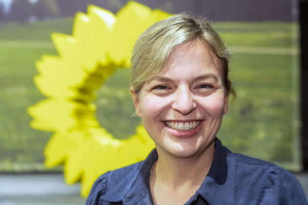Katharina Schulze, parliamentary group chair, portrait taken at the start of the Bavarian Greens’ state party convention, Landshut, October 10, 2026; Germany, Landshut, October 10, 2026, Bavarian Greens’ state party convention, Katharina Schulze, parliamentary group chair in the Bavarian State Parliament, portrait taken at