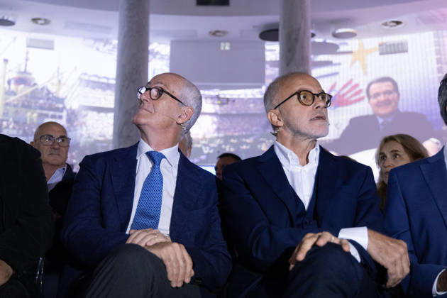 IPA89497245 - Ernesto Maria Ruffini and Franco Gabrielli during the National Assembly of the new political party Più Uno, held at the Salone delle Colonne in Rome Copyright: xMatteoxNardonex xMatteoxNardonex IPA89497245