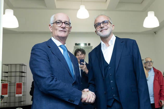 IPA89497233 - Ernesto Maria Ruffini and Franco Gabrielli during the National Assembly of the new political party Più Uno, held at the Salone delle Colonne in Rome Copyright: xMatteoxNardonex xMatteoxNardonex IPA89497233