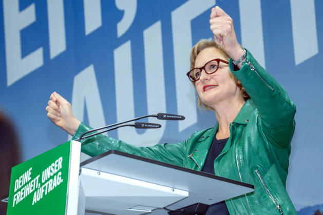 Franziska Brantner, Federal Chair of the Greens, Speech at the Bavarian Greens State Party Convention, Landshut, October 10, 2026 Germany, Landshut, October 10, 2026, Speech by Franziska Brantner, Federal Chair of the Greens, State Party Convention of the Bavarian Greens, Convention Theme: How Can We Secure Our Freedom? , Sparkassen Arena, Landshut