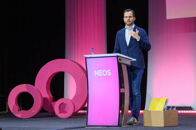 photonews in Linz, October 10, 2026 NEOS General Assembly at Design Center Linz NEOS has chosen Saving Within the System as the theme for the meeting PHOTO: Rep. Felix Eypeltauer, NEOS NEOS General Assembly at Design Center Linz governing