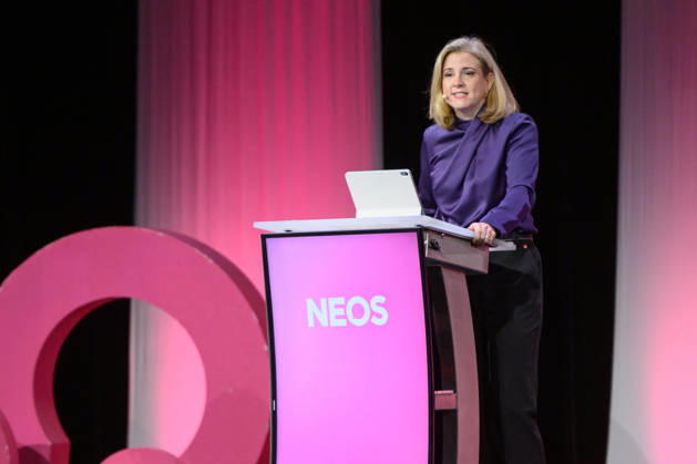 photonews in Linz, October 10, 2026 NEOS General Assembly at Design Center Linz NEOS has chosen Saving Within the System as the theme for the meeting PHOTO: Foreign Minister Beate Meinl Reisinger, NEOS NEOS General Assem
