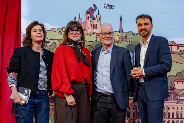 PEOPLE: Festival Lumiere - Lyon 10 10 2026 Irene Jacob, Và ronique Sarselli, Thierry Frà maux and Grà gory Doucet during the opening of the 18th Lumiere Film Festival Village at the Grand Hà tel-Dieu in Lyon (France) on October 10, 2026. Photo by Sandrine Thesillat PsNewZ Copyright: xSandrinexThesillatx