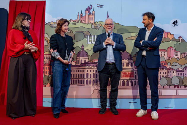 PEOPLE: Festival Lumiere - Lyon 10 10 2026 Irene Jacob, VÃ ronique Sarselli, Thierry FrÃ maux and GrÃ gory Doucet during the opening of the 18th Lumiere Film Festival Village at the Grand HÃ tel-Dieu in Lyon (France) on October 10, 2026. Photo by Sandrine Thesillat PsNewZ  Copyright: xSandrinexThesillatx