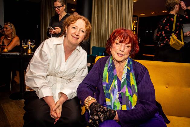 October 9, 2026, Frankfurt am Main, Hessian Film and Cinema Award 2026. The photo shows Christine Kopf, Artistic Director and Board Member of the DFF (German Film Institute and Film Museum), and film producer Regina Ziegler. ES