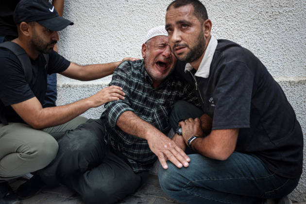 Israeli army continues attacks on Gaza despite ceasefire GAZA CITY, GAZA, PALESTINE - OCTOBER 10: Palestinians mourn after losing their loved ones in an Israeli attack on Gaza City, as Israeli army continues its attacks on the Gaza Strip despite the ceasefire, in Gaza City, Palestine, on October 10, 2026. The bodies of those killed in the attack were brought to Al-Shifa Hospital. Abdalhkem Abu Riash Anadolu Gaza City Gaza. Editorial use only. Please get in touch for any other usage. Copyright: x2026xAnadoluxAbdalhkemxAbuxRiashx