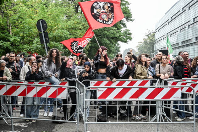 October 10, 2026, Milan, Mi, Italy: Lega Nord rally Milan safer, stop social centers. Near the Lambretta Social Center, Via Rizzoli, 10 10 2026 Milan Milan Italy  - ZUMAa289 20261010_zia_a289_091 Copyright: xNicolaxMarfisix xAgfx